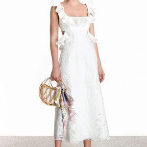 Zimmermann Super Eight Ruffled Embroidered Dress